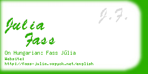 julia fass business card